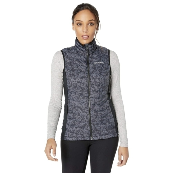 Columbia Jackets & Blazers - Columbia Blue Women's Vest Size Large - Light, Warm, Packable, Floral, Pockets